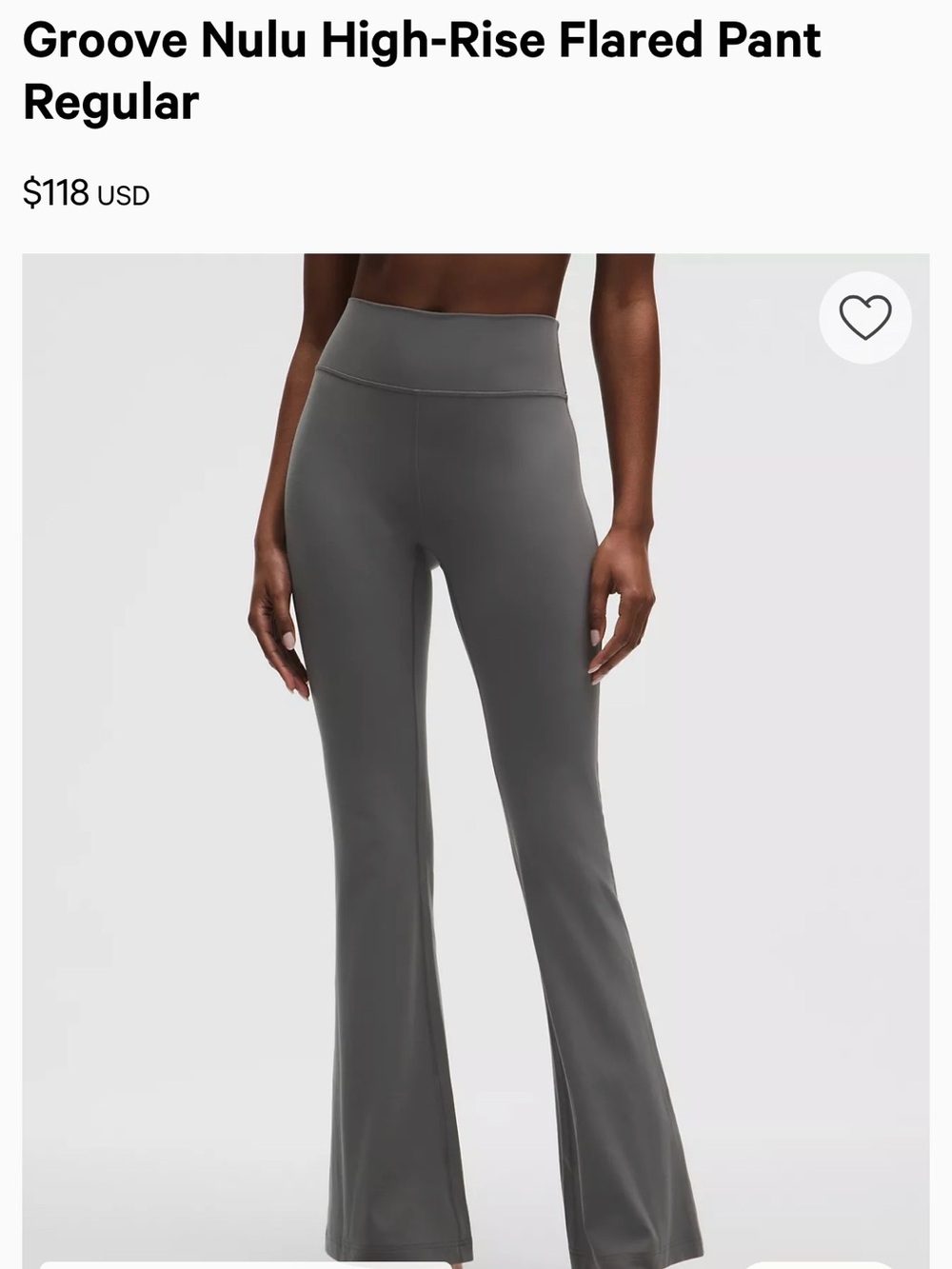 High-Rise Flared Pants — Dark Gray